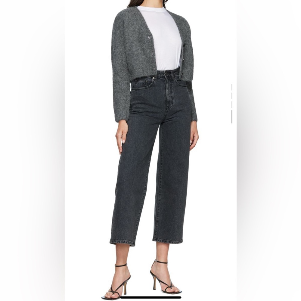 SSENSE Black high waisted cropped jeans by The Arch